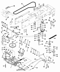 Page D Diagram and Parts List for PP1844K  Poulan Lawn Tractor