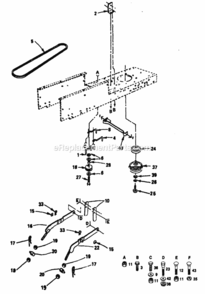 Page A Diagram and Parts List for PP1844  Poulan Lawn Tractor