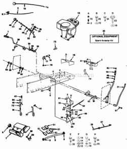 Page E Diagram and Parts List for PP1844  Poulan Lawn Tractor