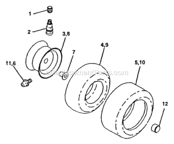 Page K Diagram and Parts List for PP1846A  Poulan Lawn Tractor