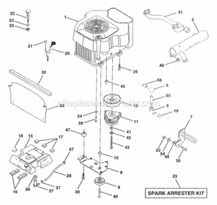 Page D Diagram and Parts List for PP1846A  Poulan Lawn Tractor