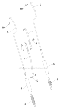 Handle Diagram and Parts List for PP1850ES 96198005502 - 2012-08 Poulan Snow Blower