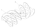 Auger Housing Impeller Diagram and Parts List for PP1850ES 96198005502 - 2012-08 Poulan Snow Blower