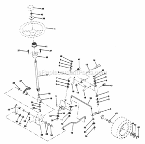 Page J Diagram and Parts List for PP18H44JA  Poulan Lawn Tractor