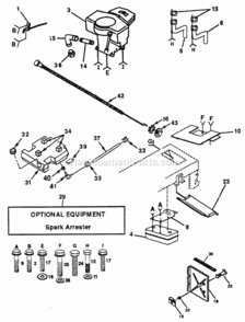 Page E Diagram and Parts List for PP18H44JA  Poulan Lawn Tractor