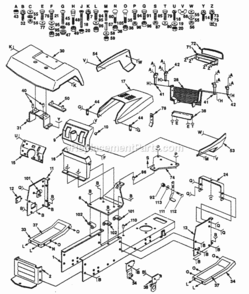 Part Location Diagram of 532132644 Husqvarna Bracket Grille Galv
