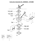 Page A Diagram and Parts List for PP196  Poulan Trimmer