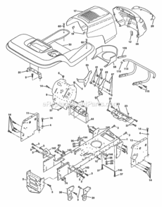 Page A Diagram and Parts List for PP20H46A  Poulan Lawn Tractor