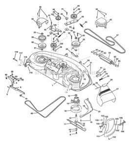 Page F Diagram and Parts List for PP20H46A  Poulan Lawn Tractor