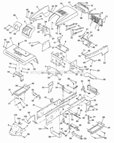 Page A Diagram and Parts List for PP20H50J  Poulan Lawn Tractor