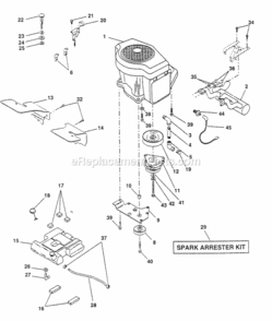 Page D Diagram and Parts List for PP20H50J  Poulan Lawn Tractor