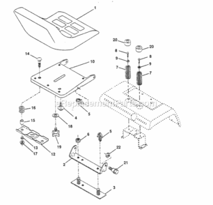 Page H Diagram and Parts List for PP20H50J  Poulan Lawn Tractor