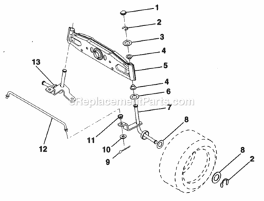 Page H Diagram and Parts List for PP21R38MA  Poulan Lawn Tractor