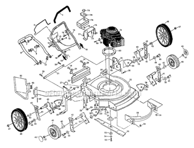 Page A Diagram and Parts List for PP2255  Poulan Lawn Mower