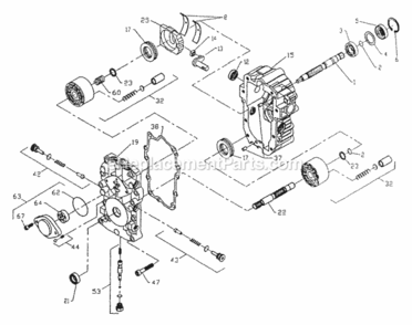 Page K Diagram and Parts List for PP22H50A  Poulan Lawn Tractor
