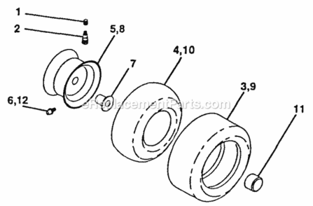 Page L Diagram and Parts List for PP22H50A  Poulan Lawn Tractor