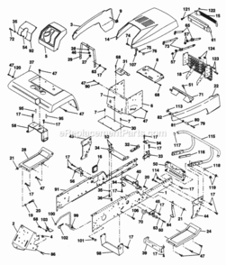 Page A Diagram and Parts List for PP22H50K  Poulan Lawn Tractor
