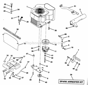 Page D Diagram and Parts List for PP22H50K  Poulan Lawn Tractor