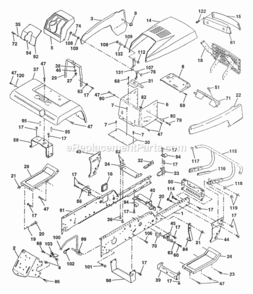 Part Location Diagram of 140002X421 Husqvarna Fender, Pnt.