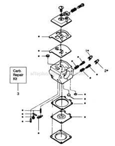 Page A Diagram and Parts List for PP230  Poulan Chainsaw