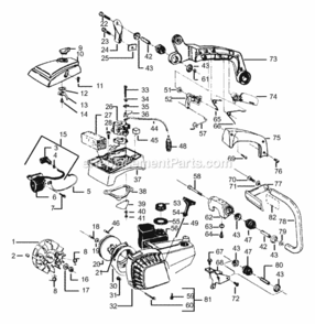 Page C Diagram and Parts List for PP235  Poulan Chainsaw