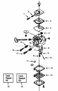 Page A Diagram and Parts List for PP236C  Poulan Chainsaw