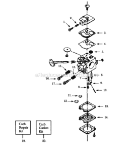 Page A Diagram and Parts List for PP236  Poulan Chainsaw