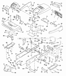 Page A Diagram and Parts List for PP24H50A  Poulan Lawn Tractor