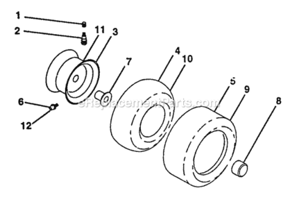 Page J Diagram and Parts List for PP24H50A  Poulan Lawn Tractor