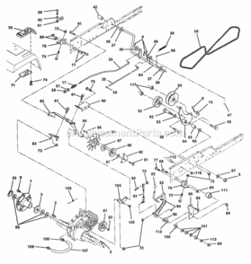 Page E Diagram and Parts List for PP24H50A  Poulan Lawn Tractor