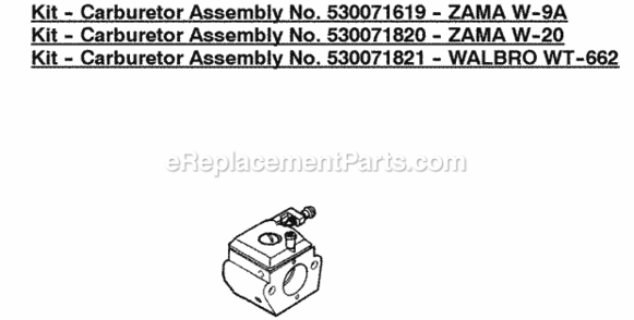Page B Diagram and Parts List for PP260LE Type 1 Poulan Chainsaw