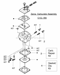 Page F Diagram and Parts List for PP260 Type 1 Poulan Chainsaw