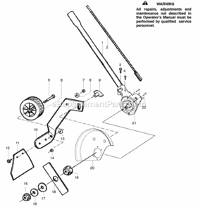 Page B Diagram and Parts List for PP26E  Poulan Trimmer