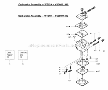 Page B Diagram and Parts List for PP295 Type 4 Poulan Chainsaw