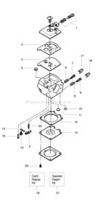 Page A Diagram and Parts List for PP310  Poulan Chainsaw