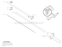 Attachments Diagram and Parts List for PP338PT  Poulan Trimmer