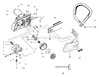 Part Location Diagram of 952044561 Husqvarna Bar