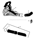 Vac Attachment Kit Diagram and Parts List for PP420  Poulan Leaf Blower / Vacuum