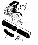 Vacuum Attachment Diagram and Parts List for PP432  Poulan Leaf Blower / Vacuum