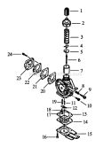 Carburetor Diagram and Parts List for PP440  Poulan Leaf Blower / Vacuum