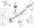 InteriorPowerUnit Diagram and Parts List for PP442  Poulan Leaf Blower / Vacuum