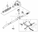 PipesTubesThrottleAssembly Diagram and Parts List for PP442  Poulan Leaf Blower / Vacuum
