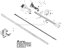 Handle Diagram and Parts List for PP445  Poulan Pole Saw