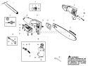 Oil Tank Diagram and Parts List for PP445  Poulan Pole Saw