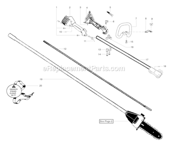 Page A Diagram and Parts List for PP446T  Poulan Trimmer