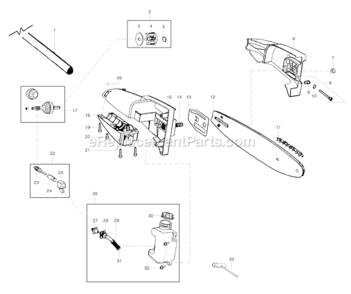 Page B Diagram and Parts List for PP446T  Poulan Trimmer