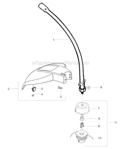 Page C Diagram and Parts List for PP446T  Poulan Trimmer