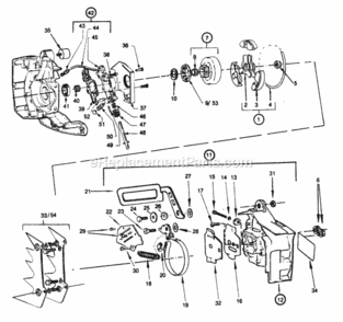 Page B Diagram and Parts List for PP525  Poulan Chainsaw
