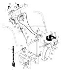 Control Panel  Discharge Chute Diagram and Parts List for PP5524ES  Poulan Snow Blower