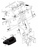 Handles Diagram and Parts List for PP5524ES  Poulan Snow Blower